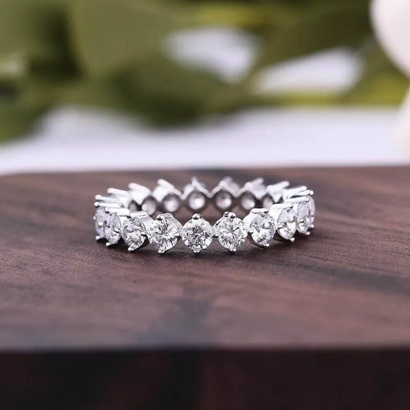 Art Deco Eternity 3PC Stacking Wedding Band Set