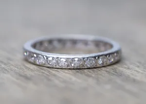 ART DECO ETERNITY DIAMOND BAND IN PLATINUM