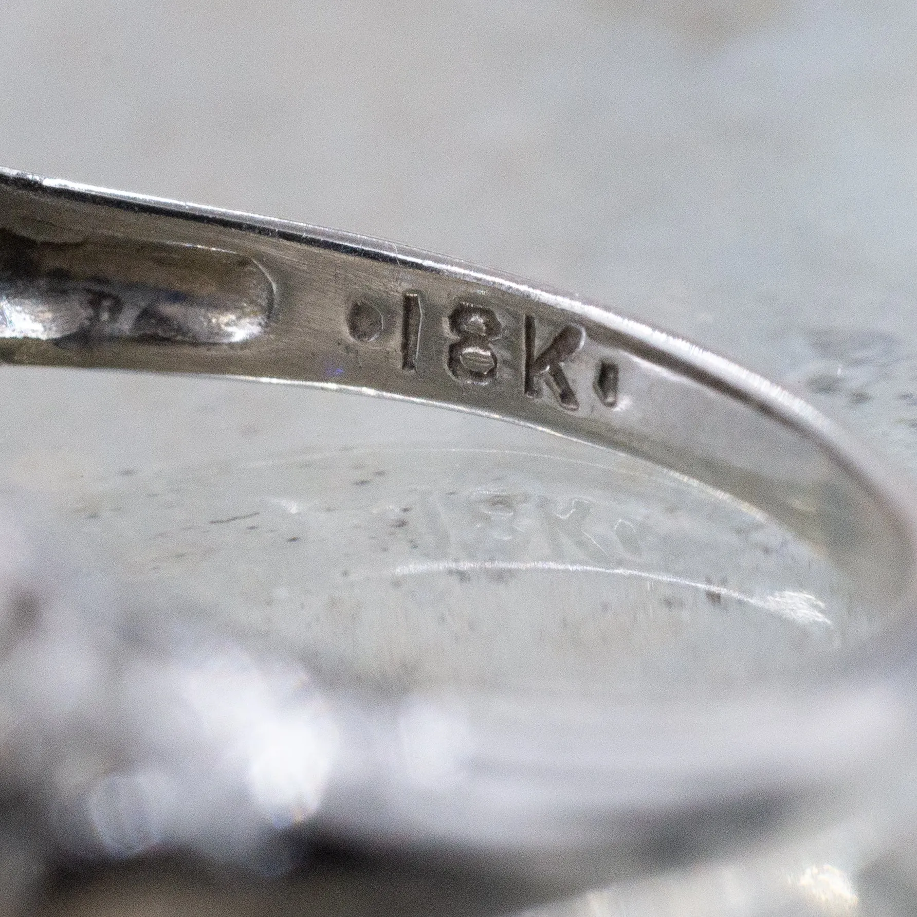 Art Deco Filigree Three Diamond Ring