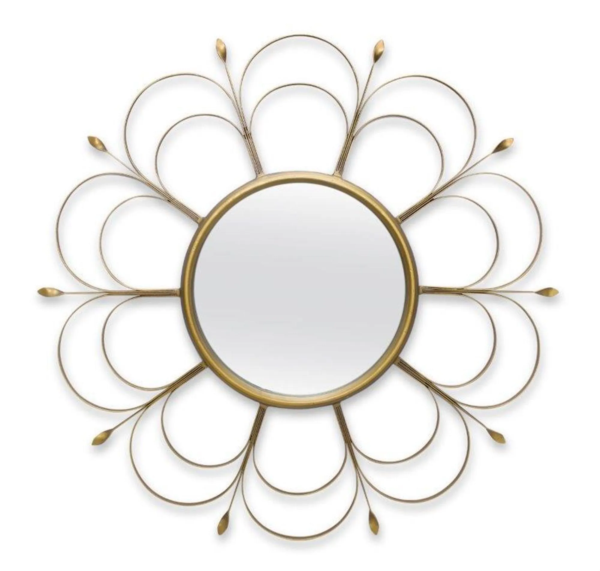Art Deco Flower Wall Mirror 24"D