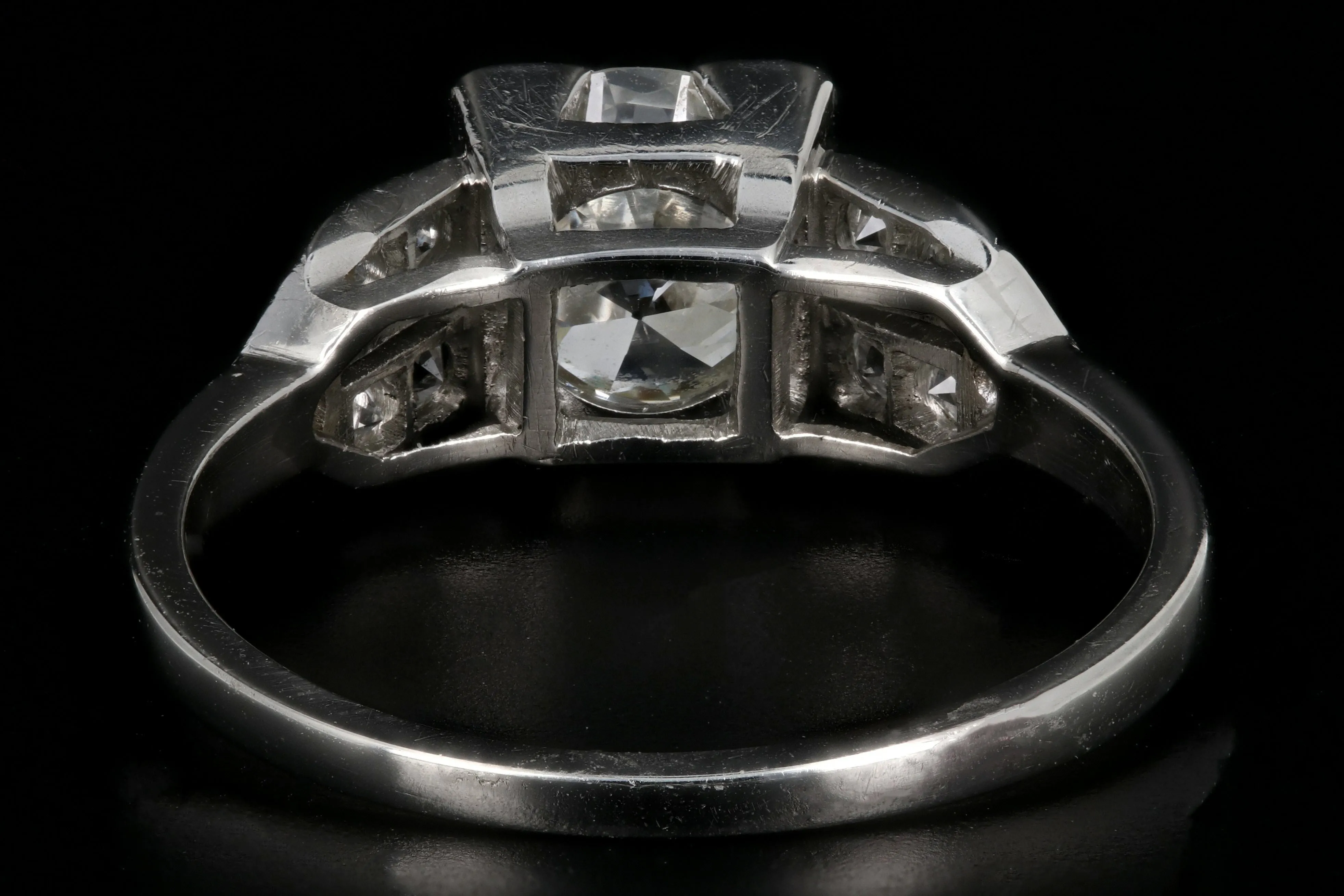 Art Deco Platinum 1.08 Carat Old European Cut Diamond Ring