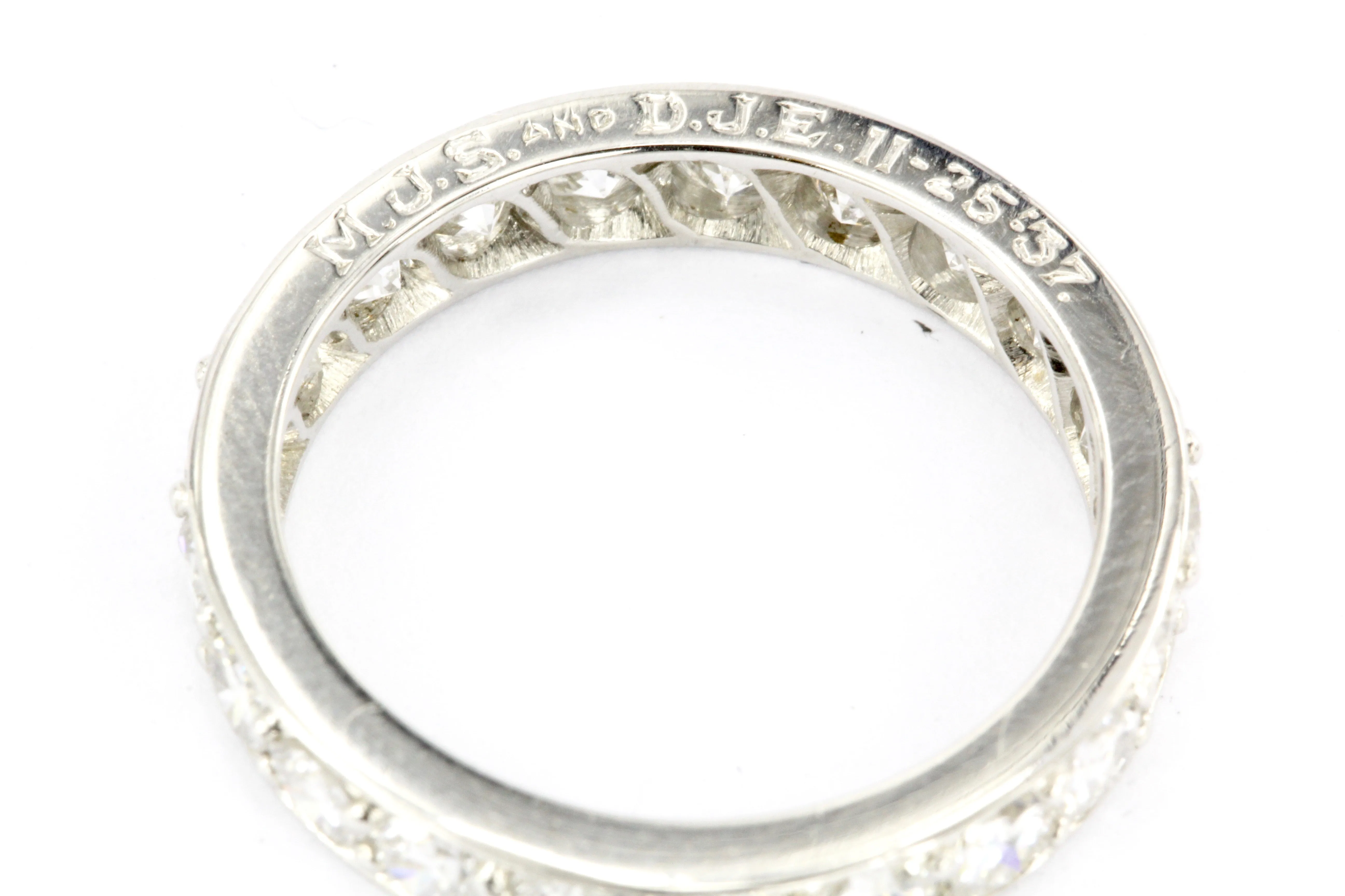 Art Deco Platinum Diamond Eternity Band Ring c.1937
