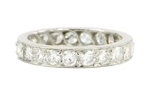 Art Deco Platinum Diamond Eternity Band Ring c.1937