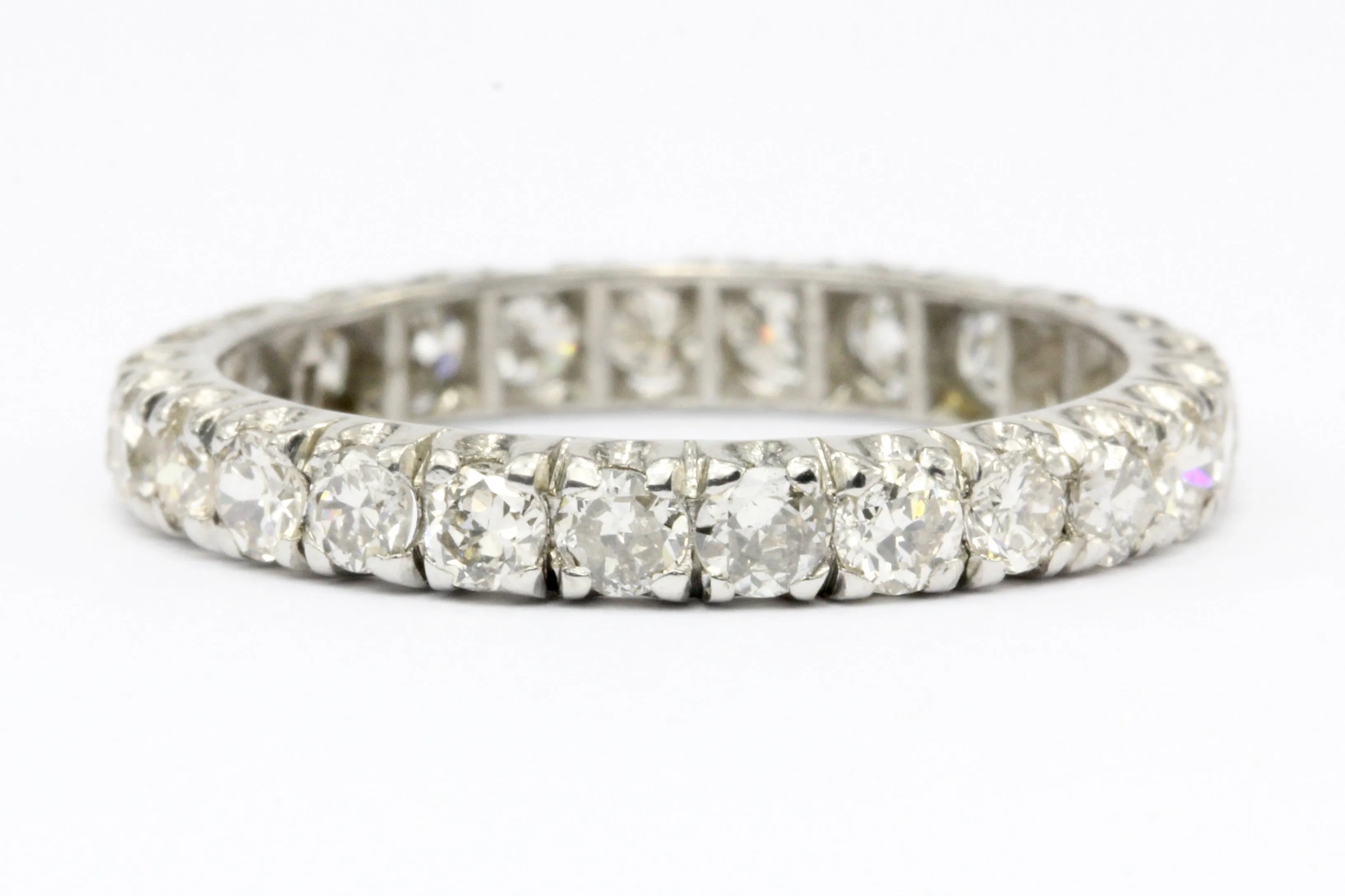 Art Deco Platinum Diamond Eternity Ring Band c.1930's