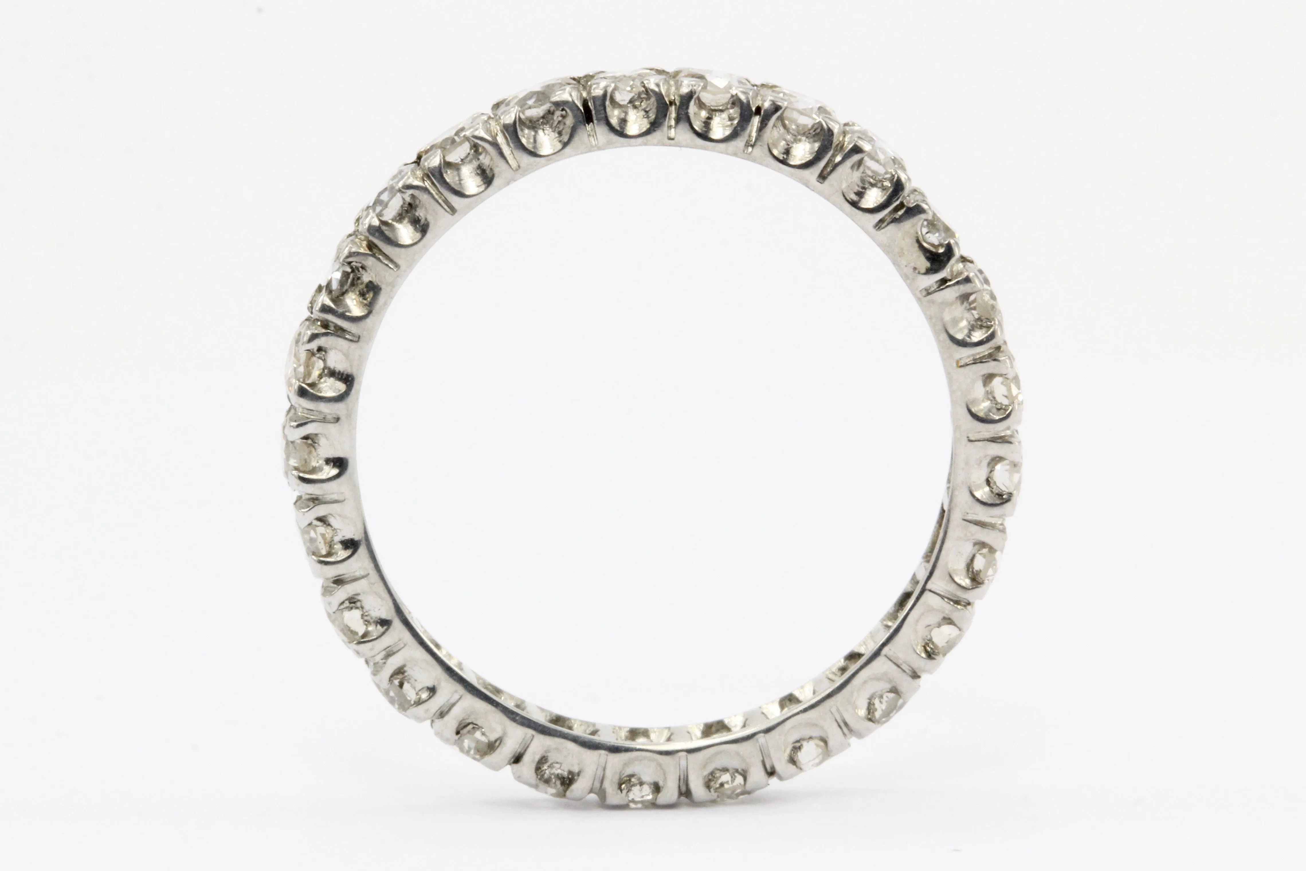Art Deco Platinum Diamond Eternity Ring Band c.1930's