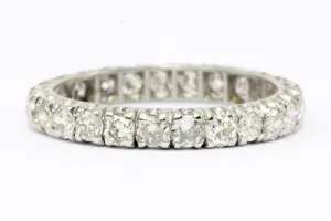Art Deco Platinum Diamond Eternity Ring Band c.1930's