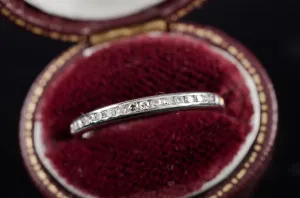 ART DECO PLATINUM FULL ETERNITY BAND