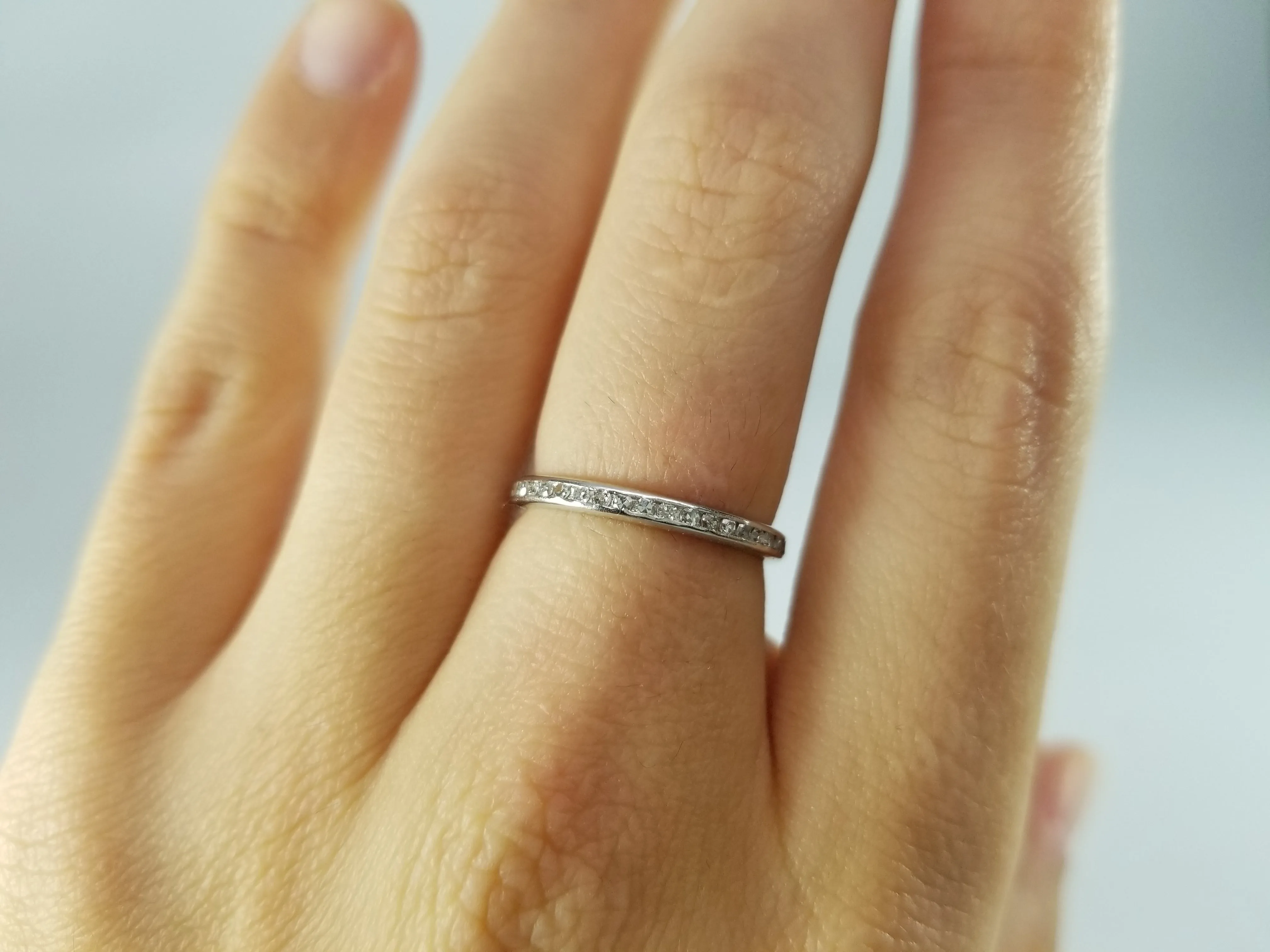 ART DECO PLATINUM FULL ETERNITY BAND
