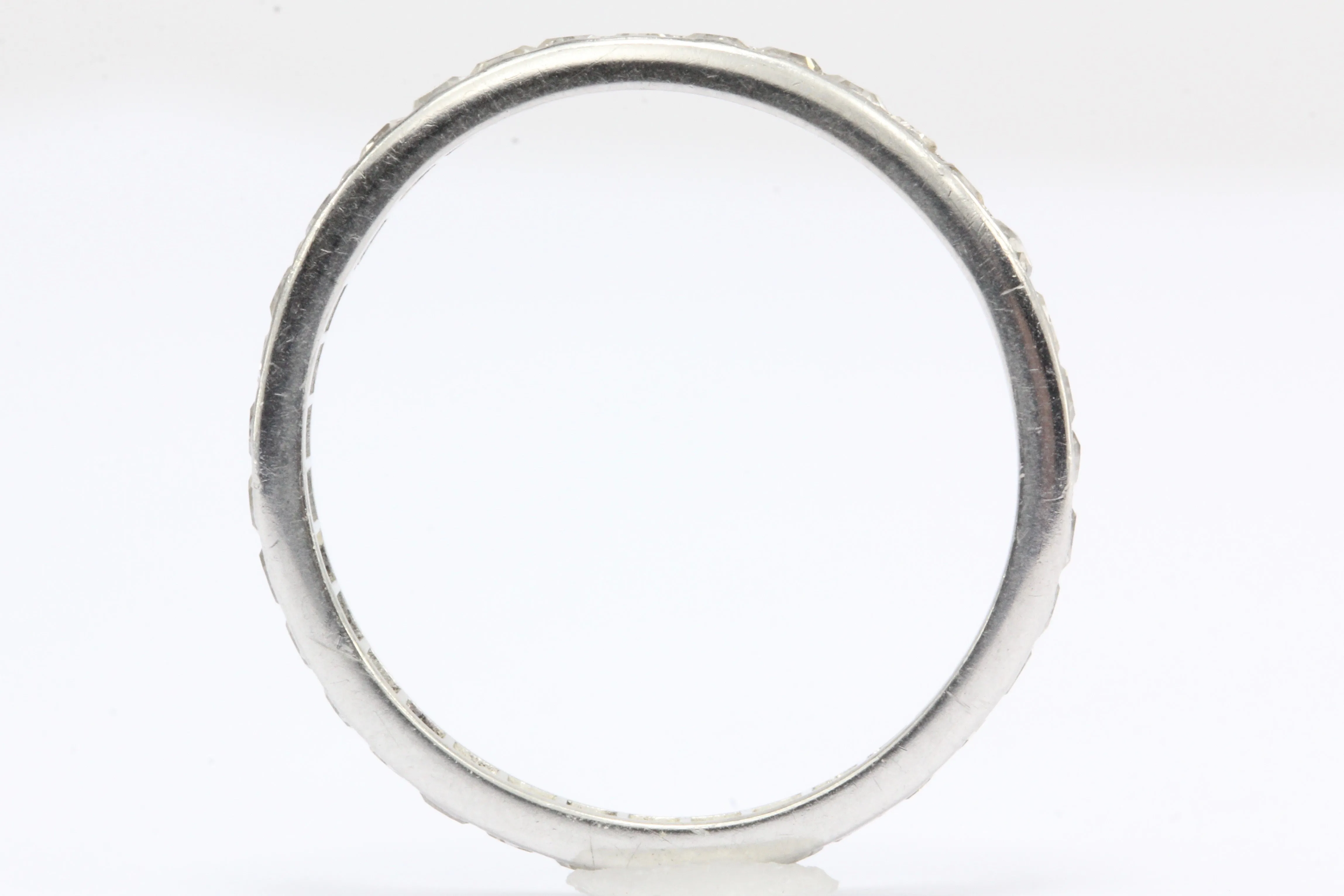 Art Deco Platinum Old European and Single Cut Diamond Eternity Band