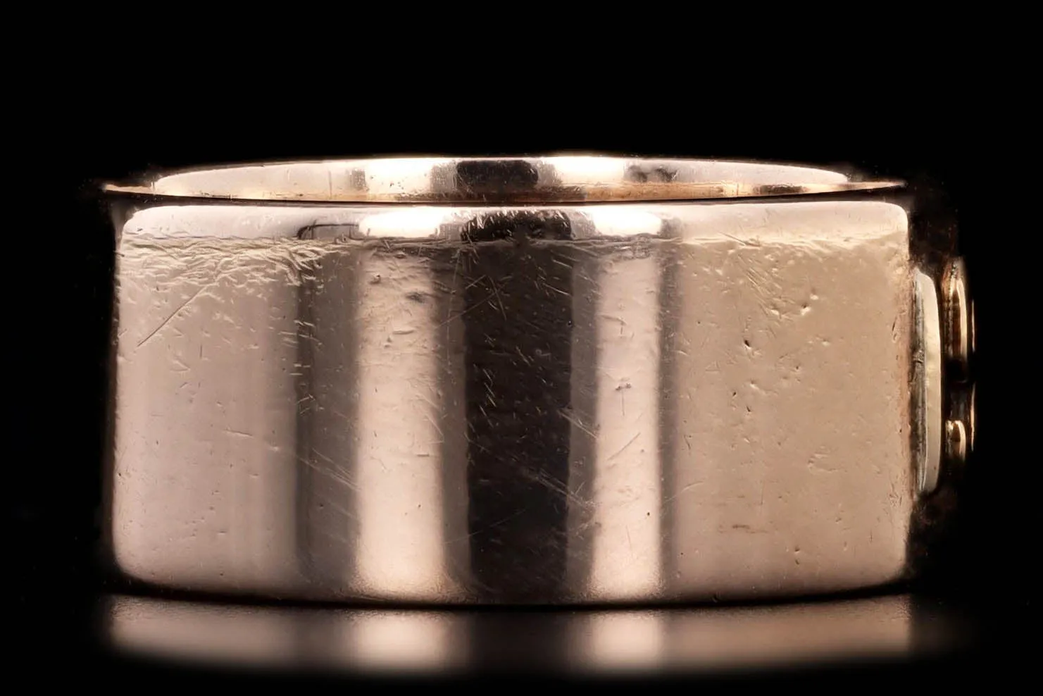 Art Deco "1912" 14K Rose Gold Wide Band