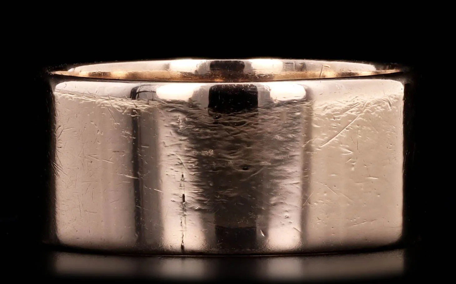 Art Deco "1912" 14K Rose Gold Wide Band