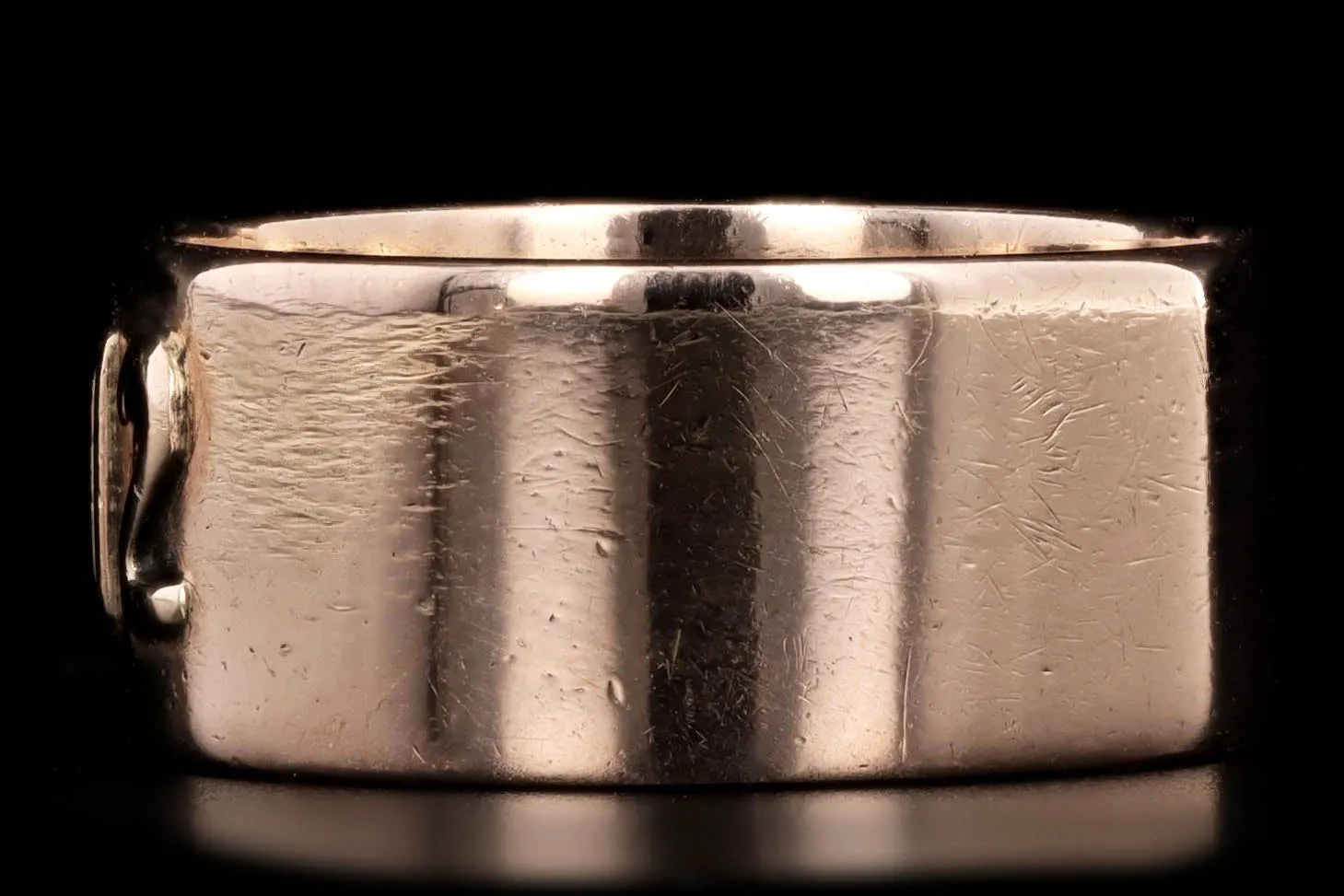 Art Deco "1912" 14K Rose Gold Wide Band