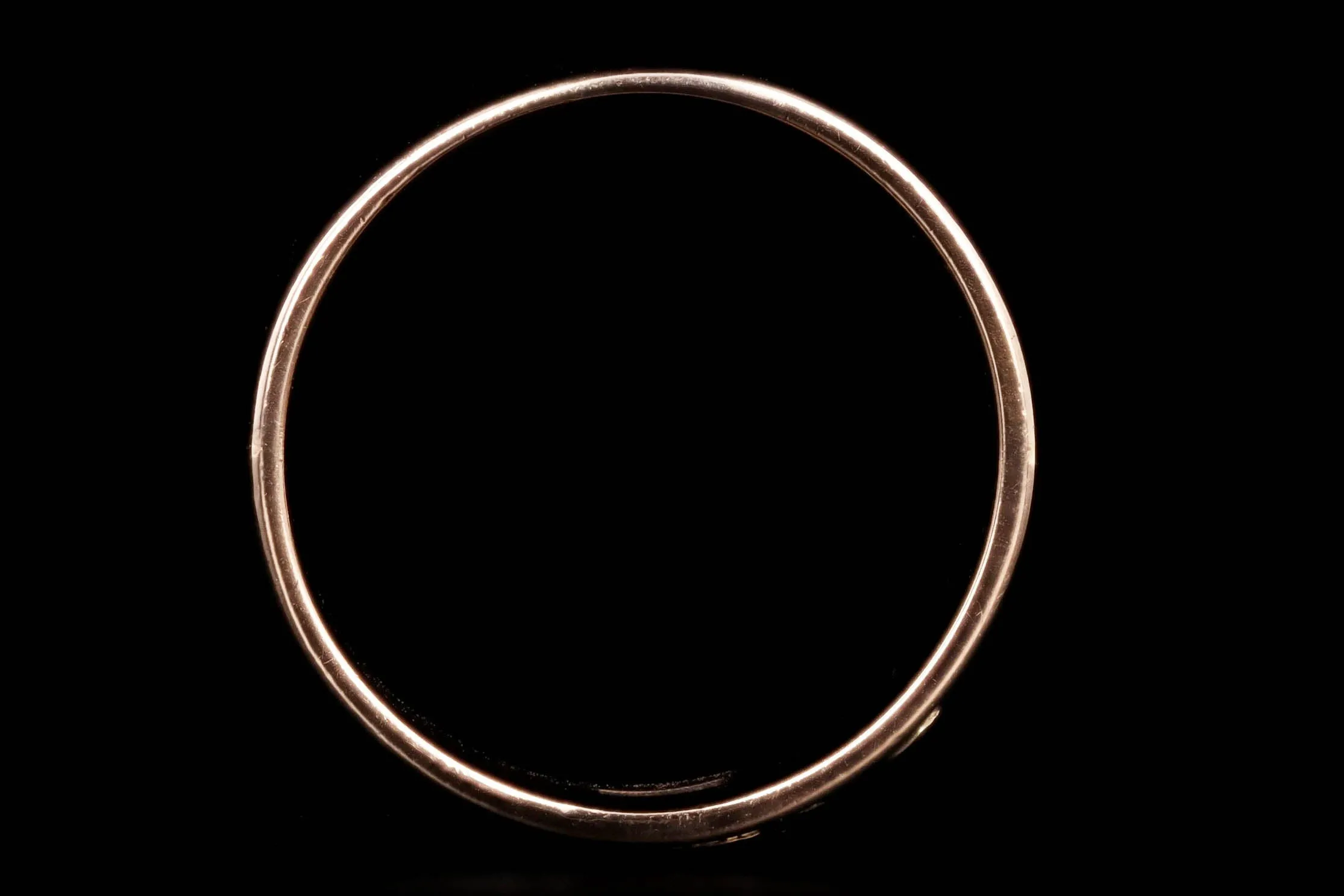 Art Deco "1912" 14K Rose Gold Wide Band