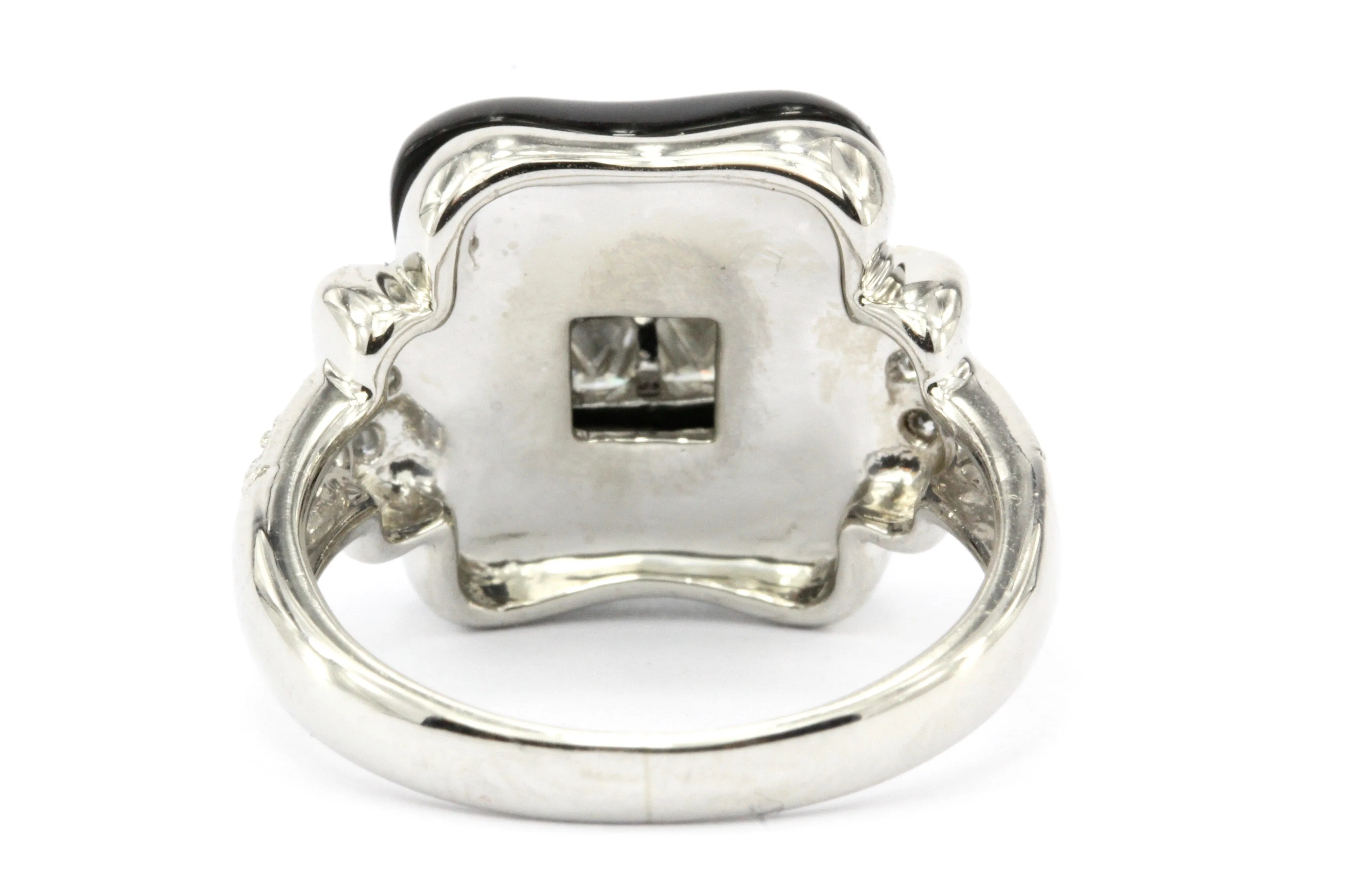 Art Deco Revival Platinum Diamond Onyx Ring