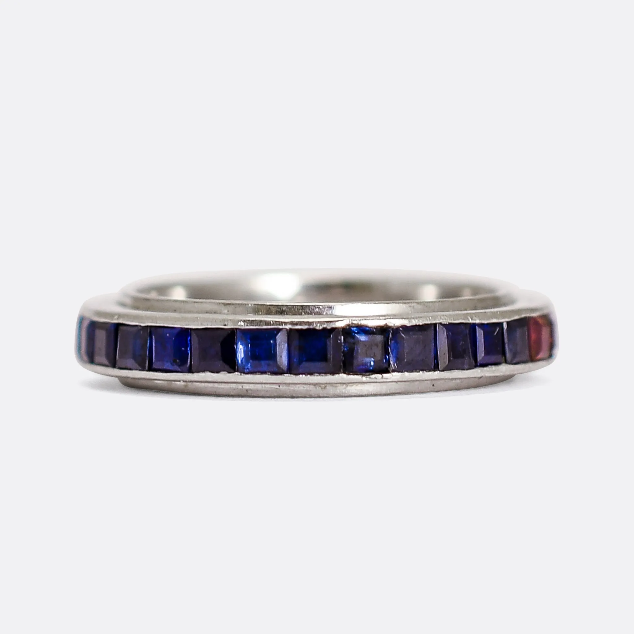 Art Deco Sapphire & Ruby "Day & Night" Eternity Ring