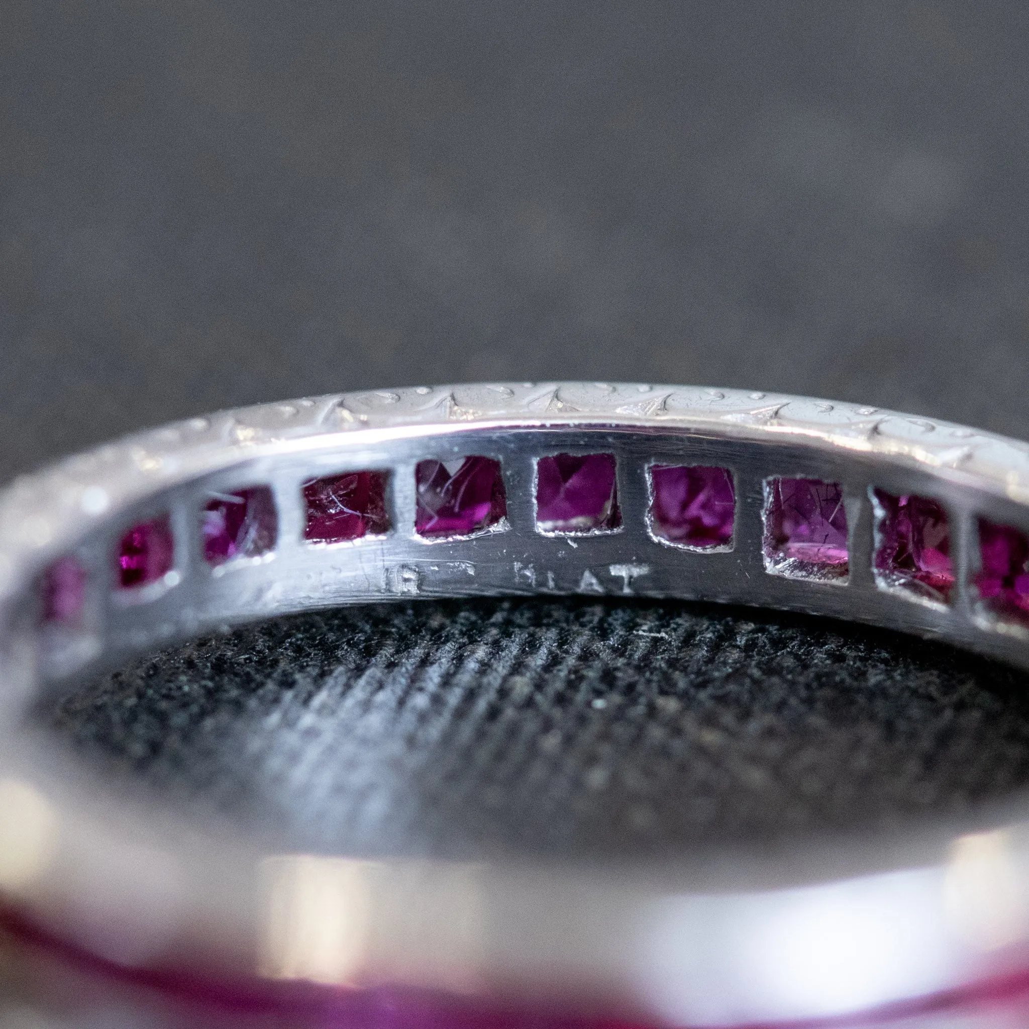 Art Deco Sapphire and Ruby Matched Bands by Tiffany & Co