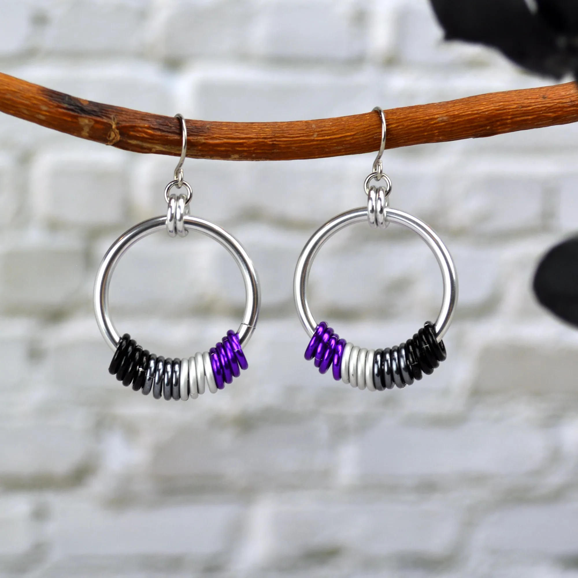 Asexual Pride - Hoop Earring