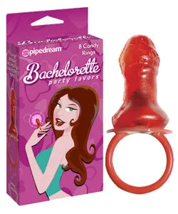 Bachelorette Party Favors Candy Penis Rings 8 Pack