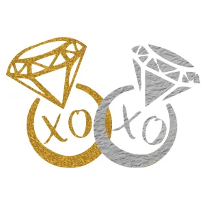 Bachelorette: XOXO Gold and Silver Diamond Rings