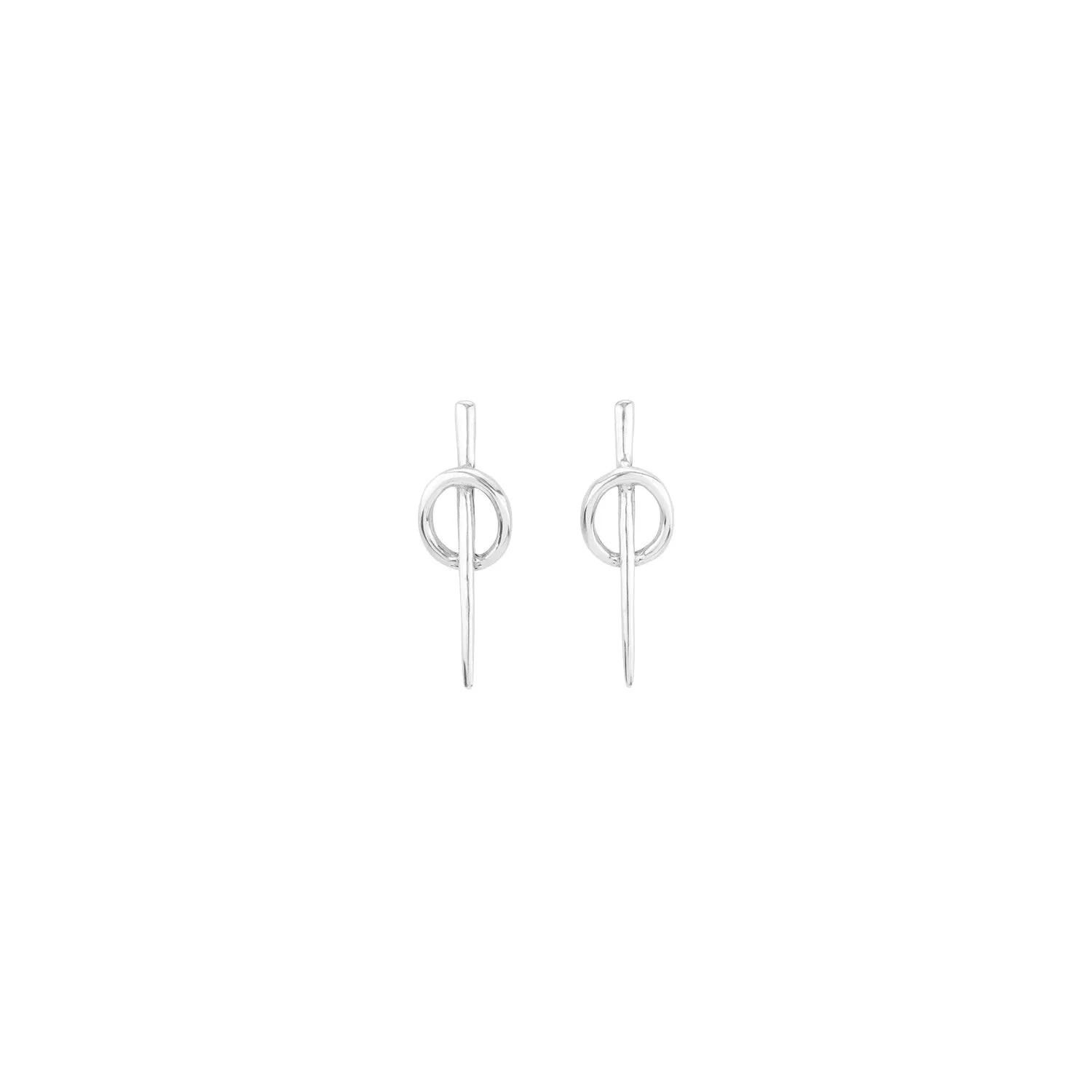 Backstitch earrings
