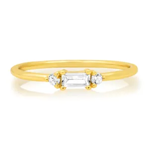 Baguette Ring, Gold