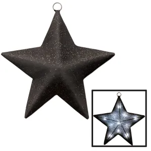 Beistle Black and Silver Light-Up Star - Party Supply Decoration for Awards Night