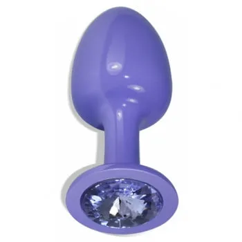 Blue Luxury Heavy Metal Butt Plug Blue Gem