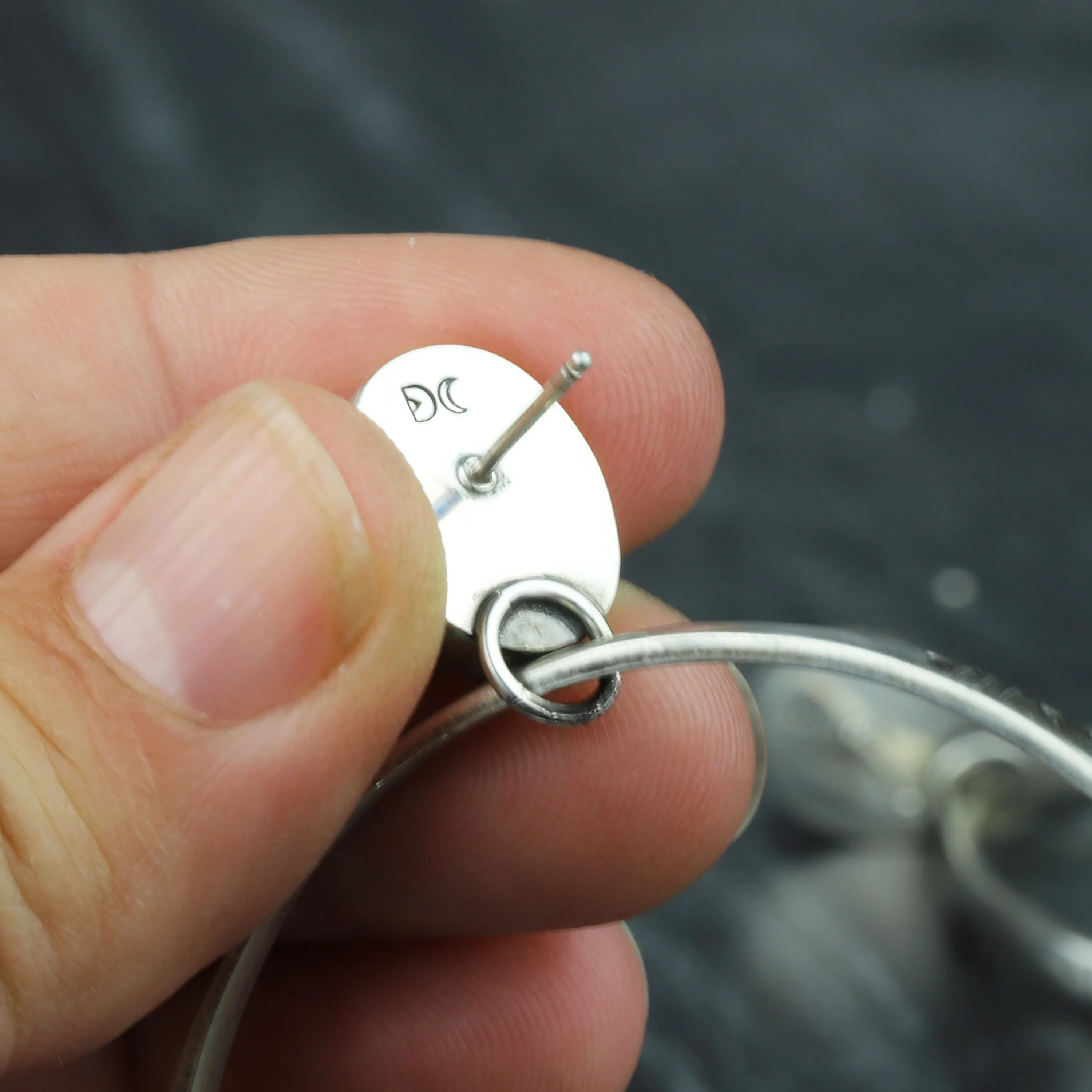 Blue Ridge Post Hoop Earrings