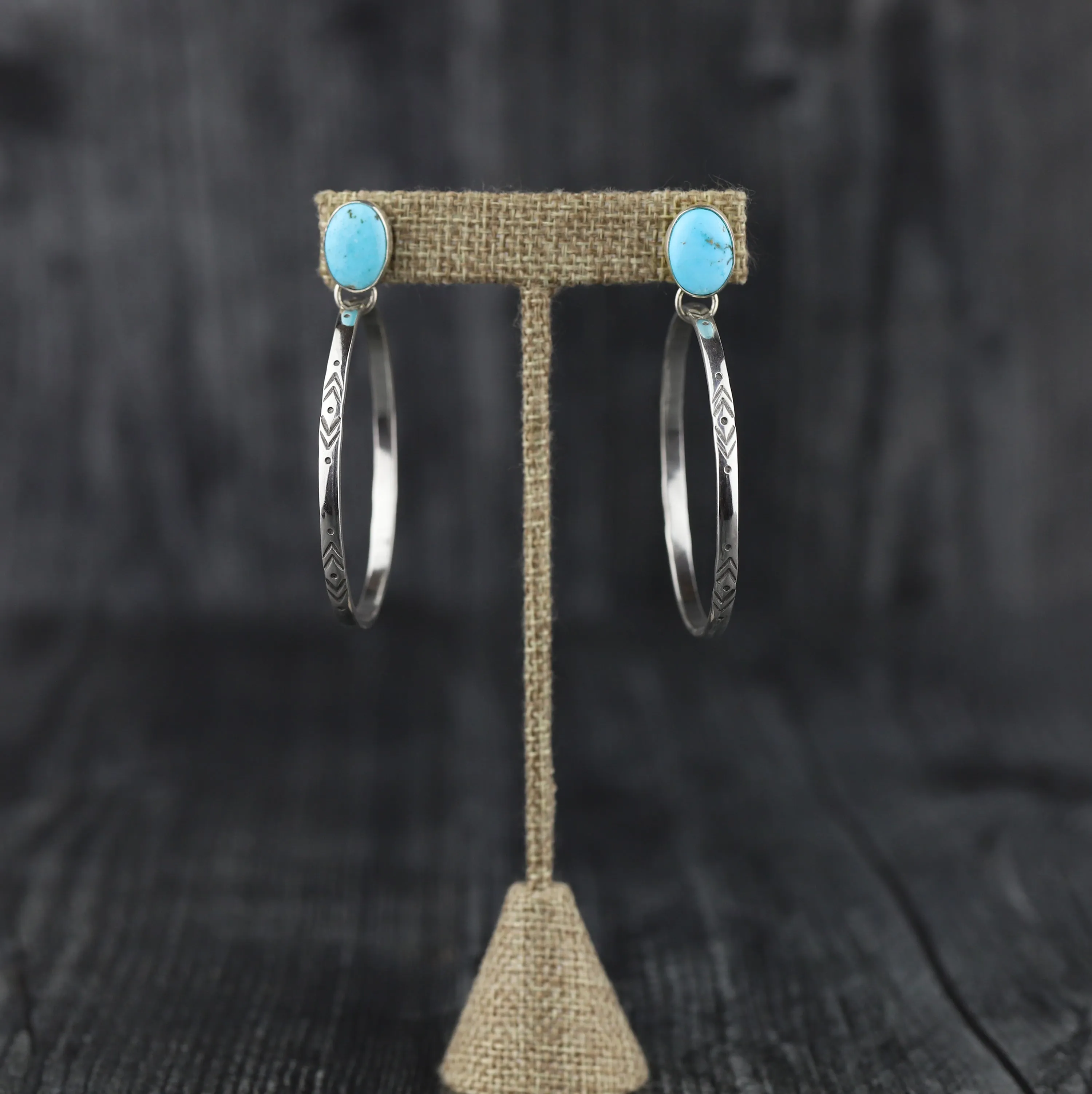 Blue Ridge Post Hoop Earrings