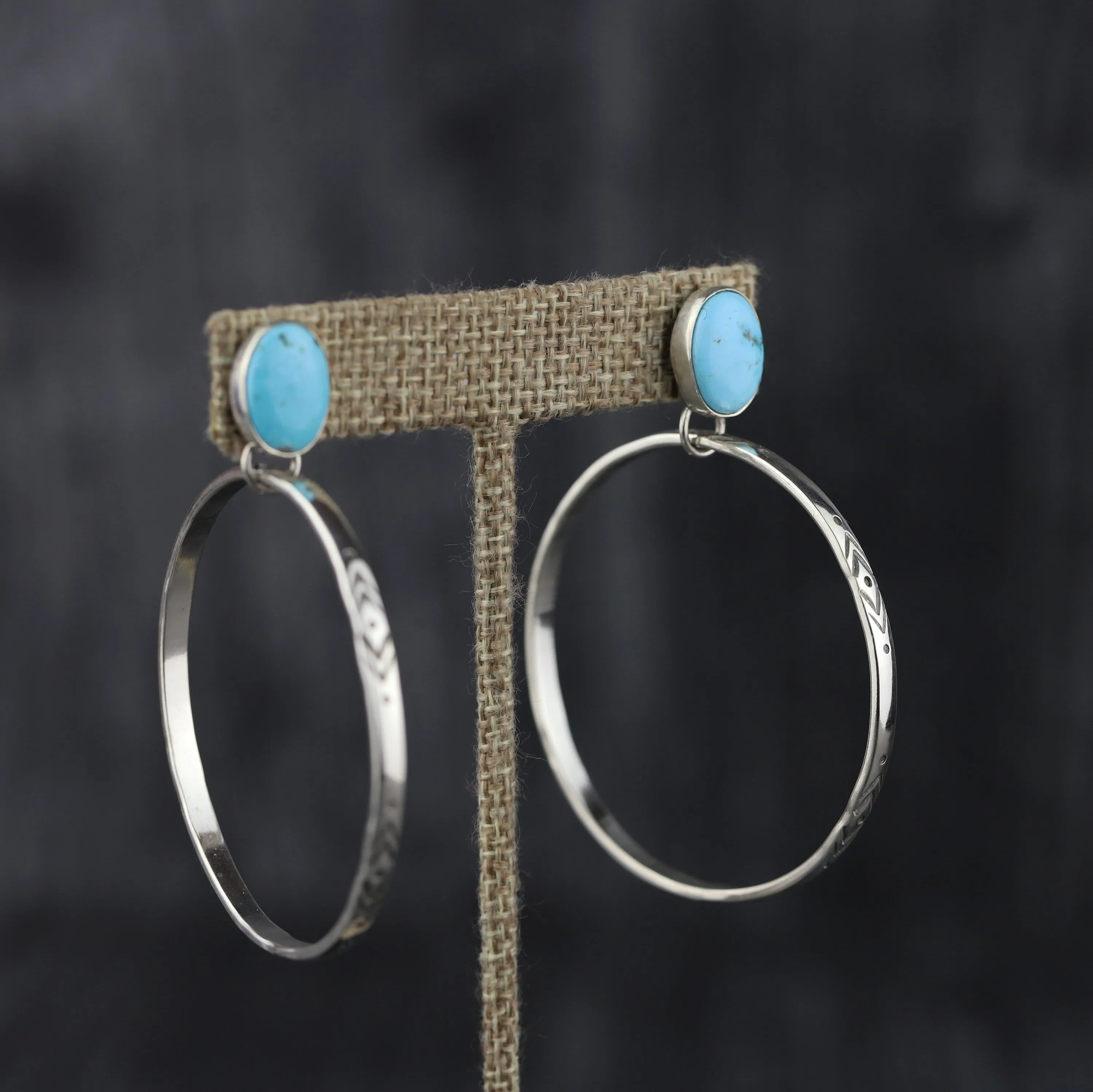 Blue Ridge Post Hoop Earrings