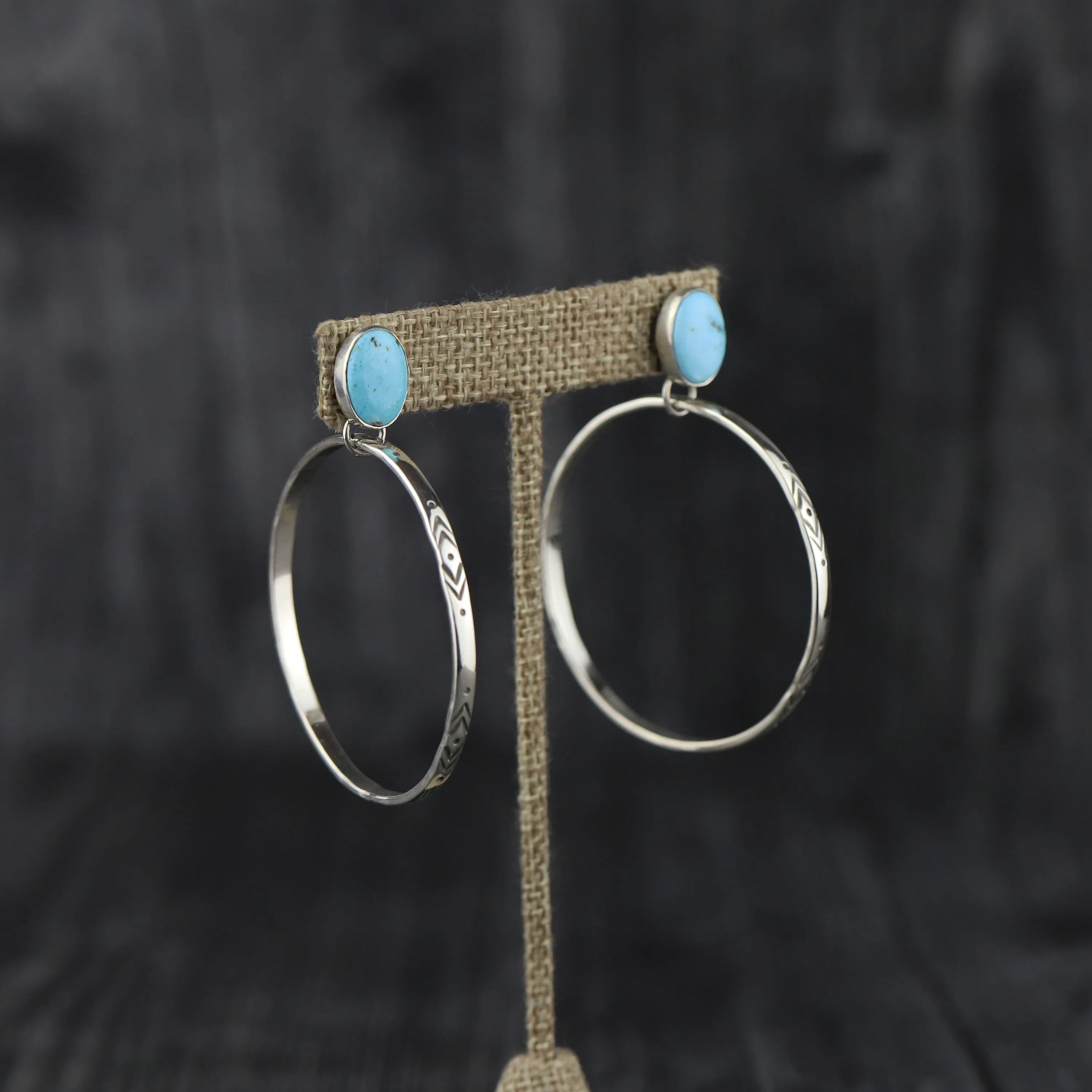 Blue Ridge Post Hoop Earrings