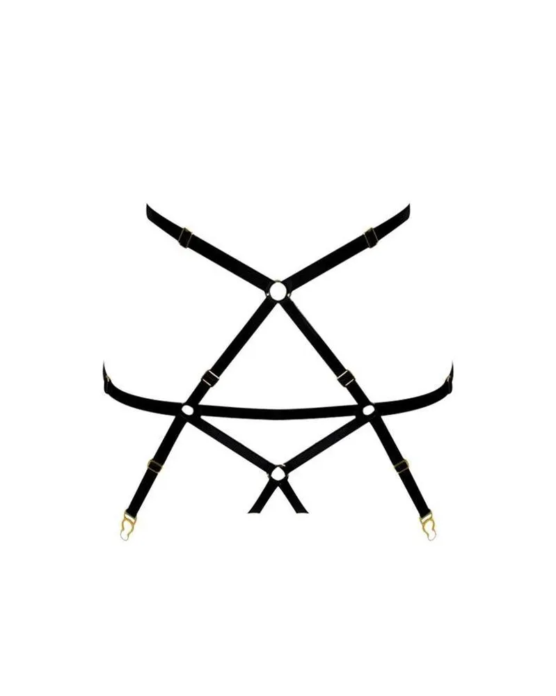 Bondage Harness Suspender Black