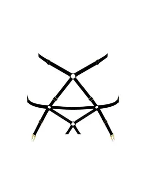 Bondage Harness Suspender Black