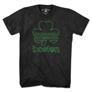 Boston Shamrock Neon Sign T-Shirt