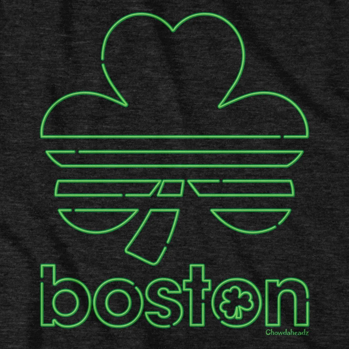 Boston Shamrock Neon Sign T-Shirt