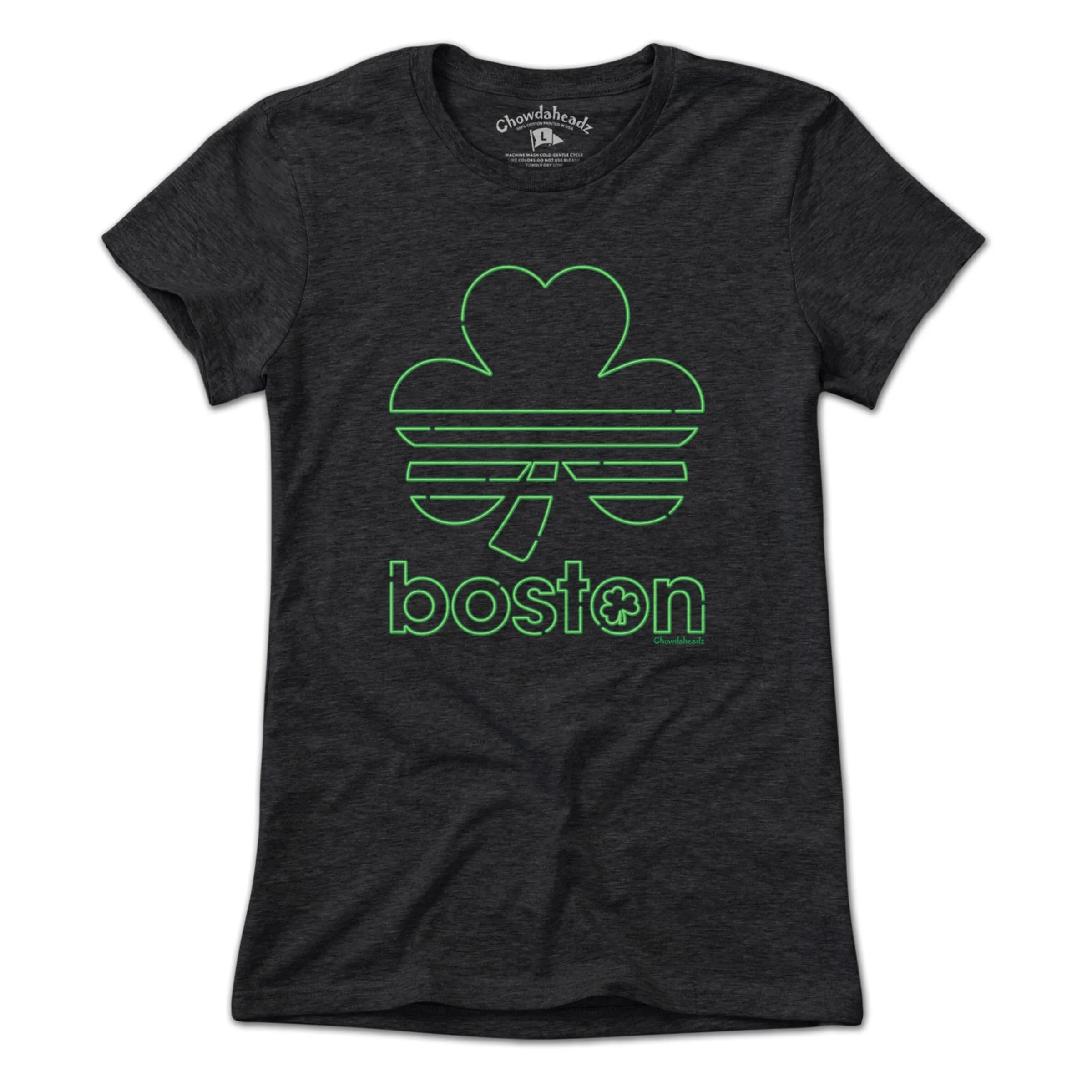 Boston Shamrock Neon Sign T-Shirt