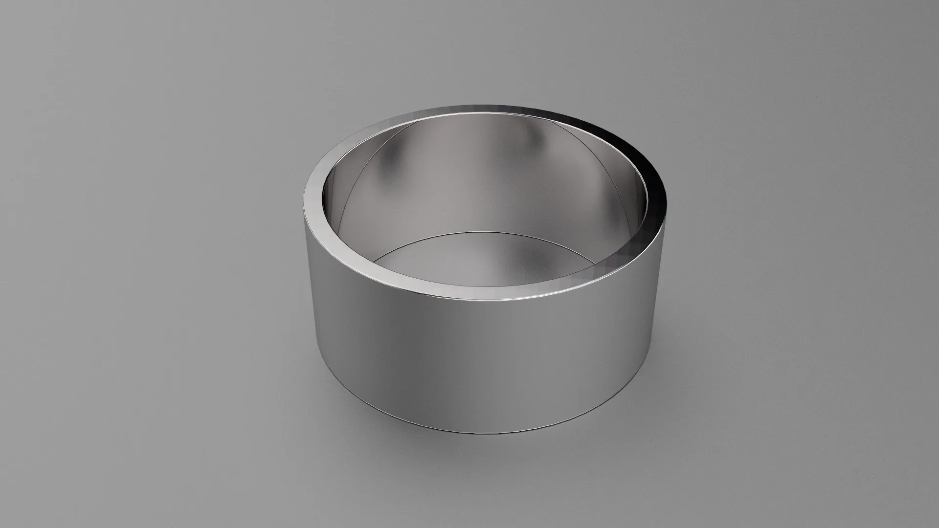Brushed Sterling Silver 10mm Flat Wedding Band