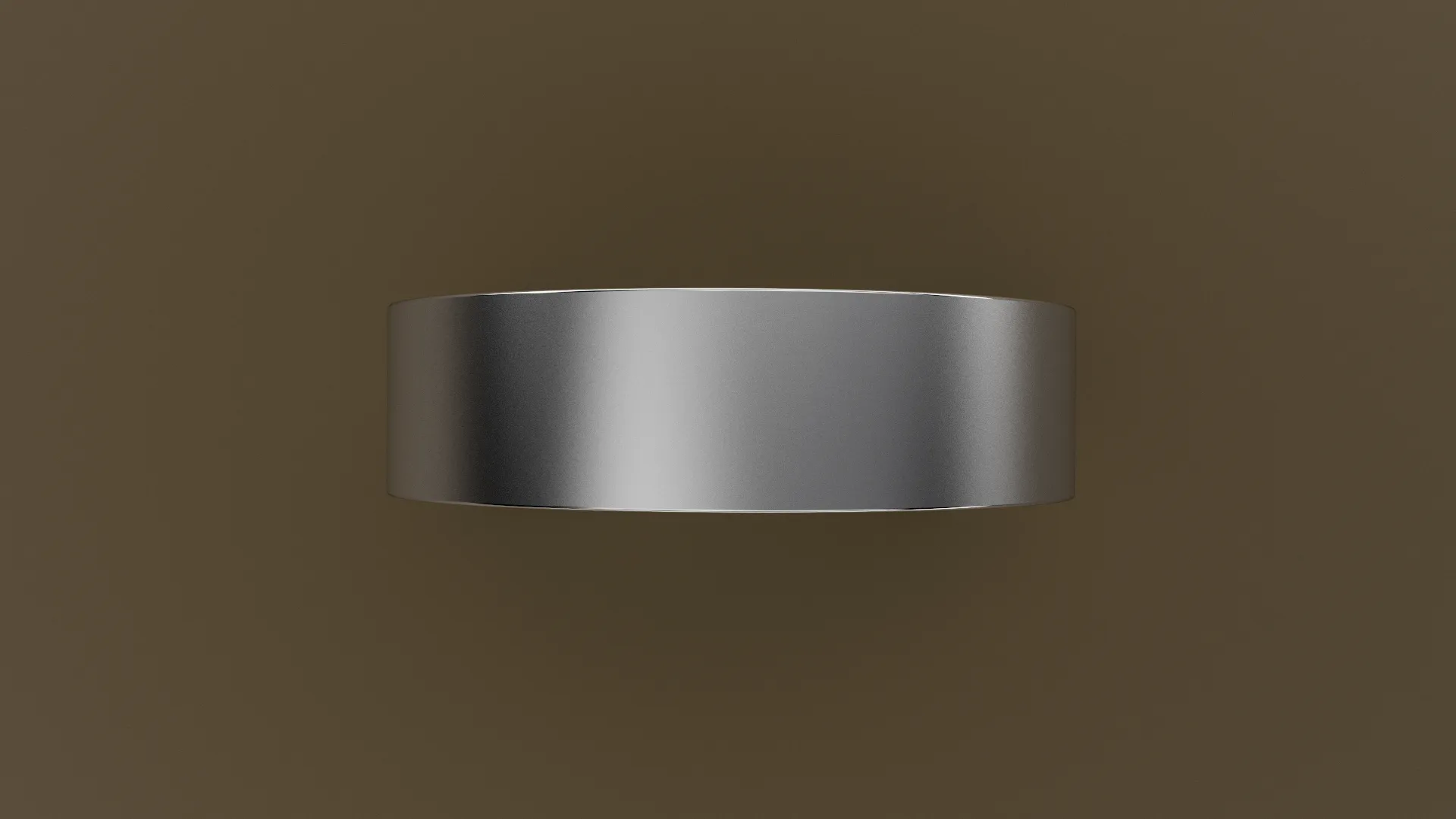 Brushed White Gold 6mm Flat Wedding Band