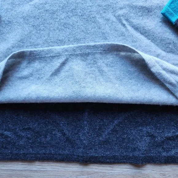 Charter Club Luxury 100% Cashmere Hooded Sweater Color Block