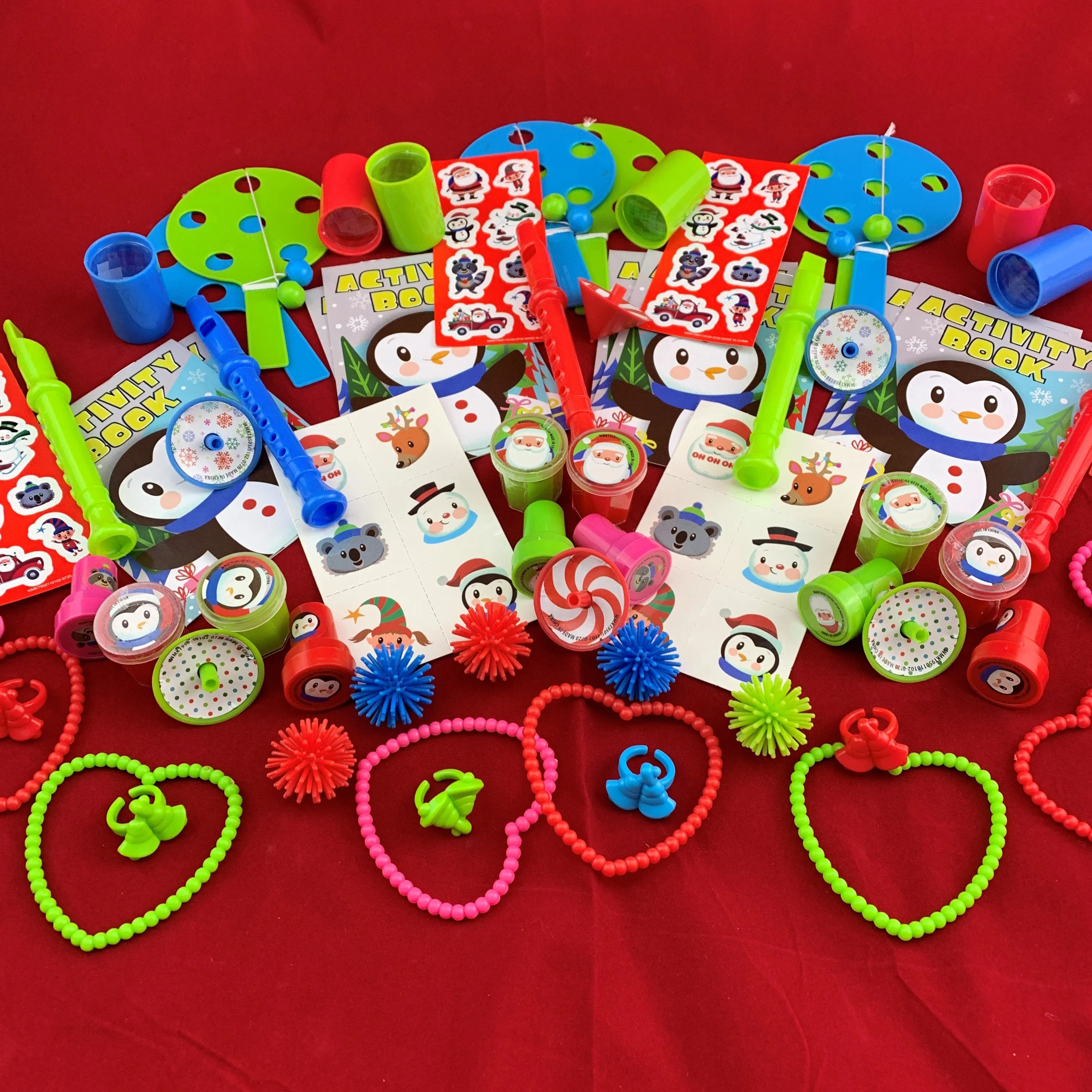 Christmas Holiday Novelty Bundle, Christmas Party Favors, Stocking Stuffers, 72 Pcs
