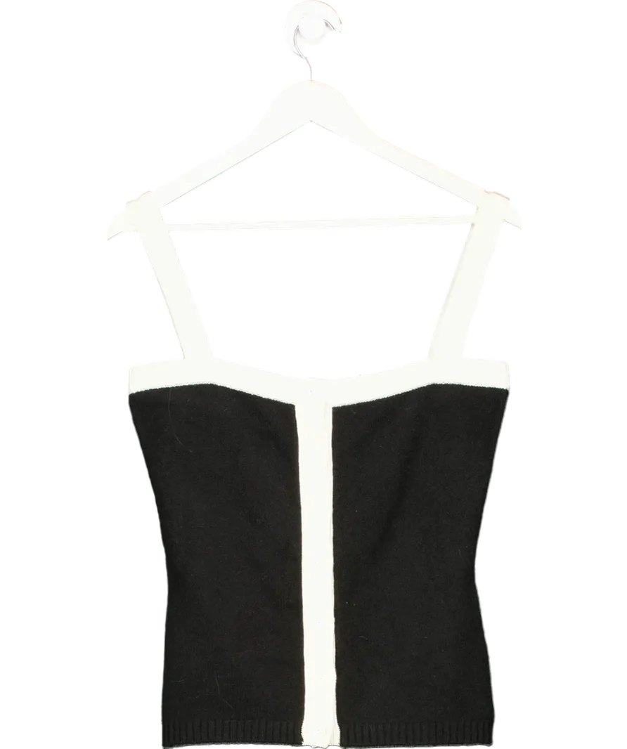 Cloeys Cashmere Tank Top Black & White UK XS