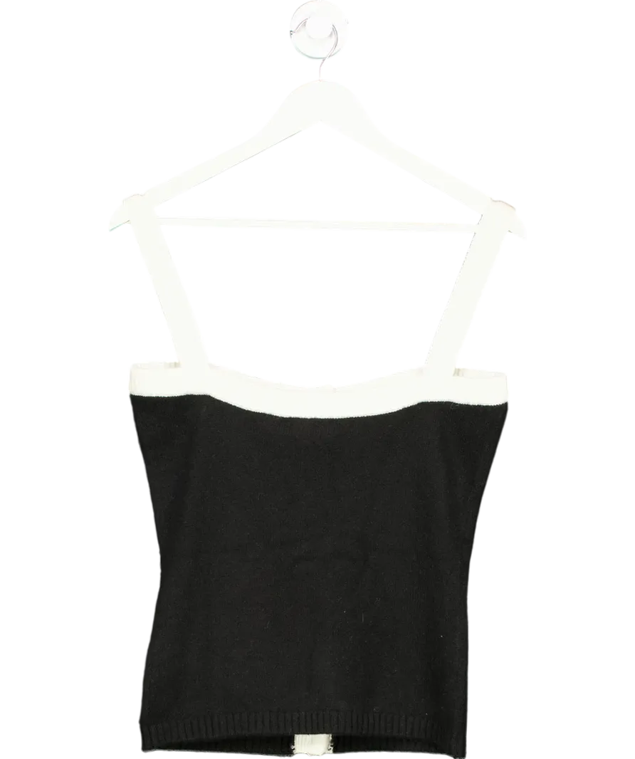 Cloeys Cashmere Tank Top Black & White UK XS