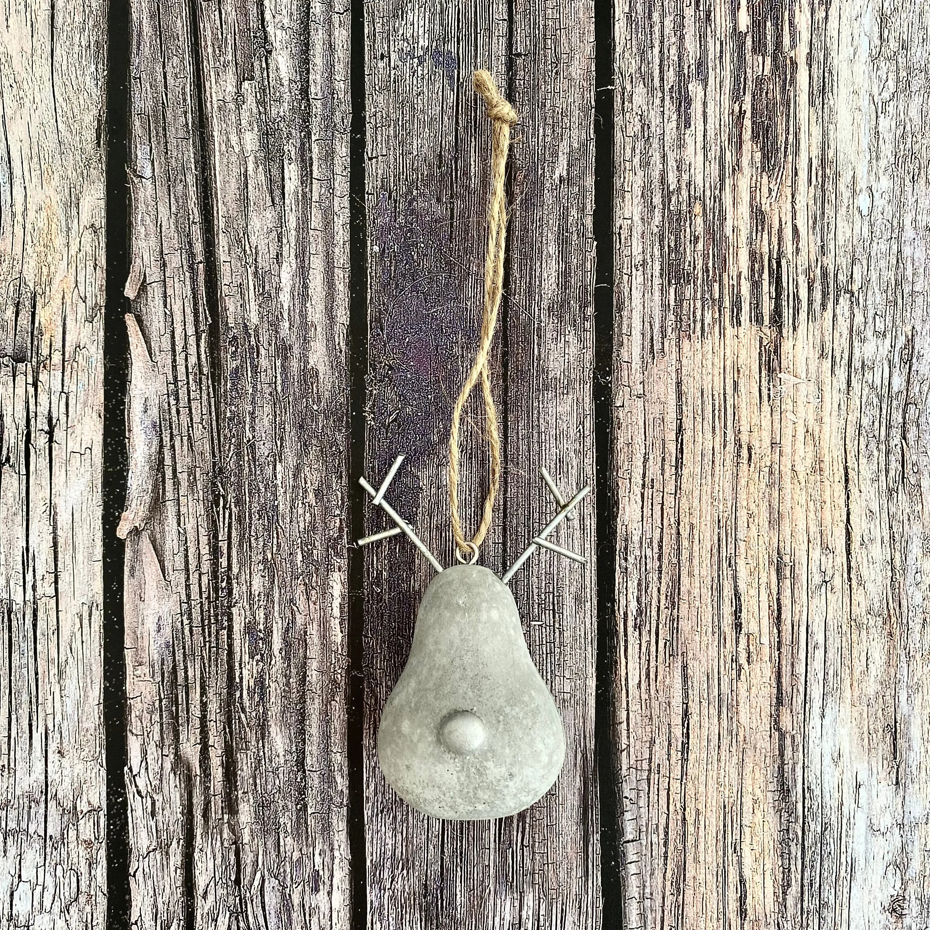 Concrete Reindeer Tree Decoration