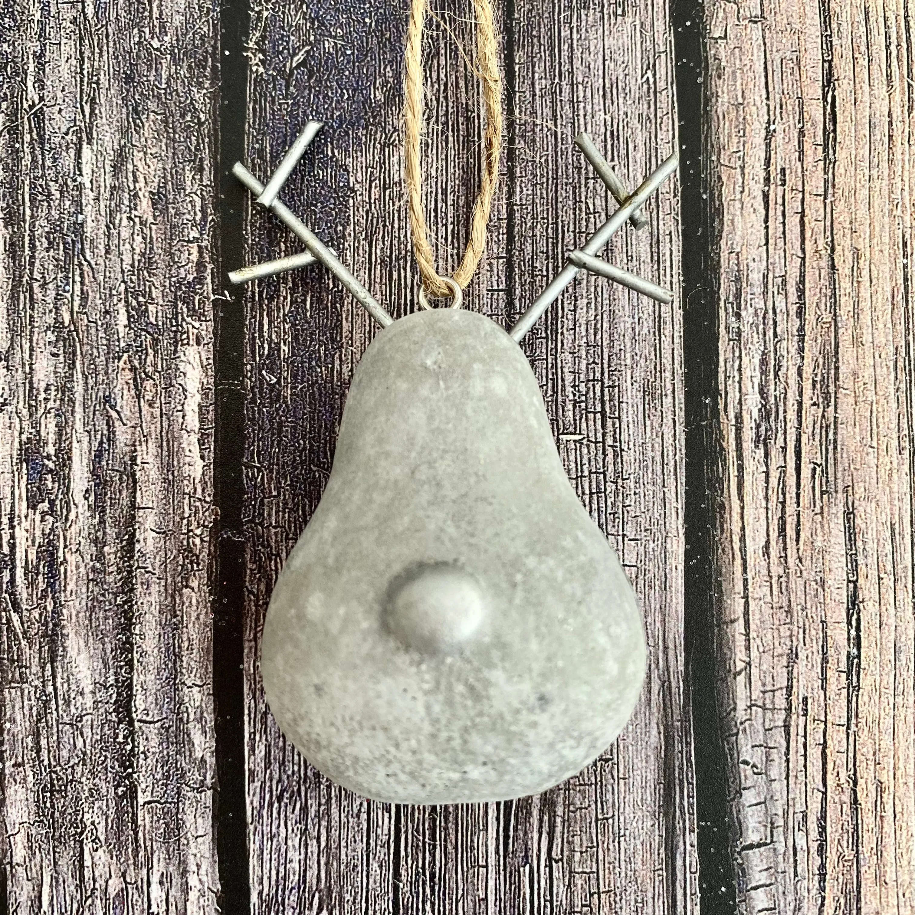 Concrete Reindeer Tree Decoration