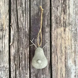 Concrete Reindeer Tree Decoration