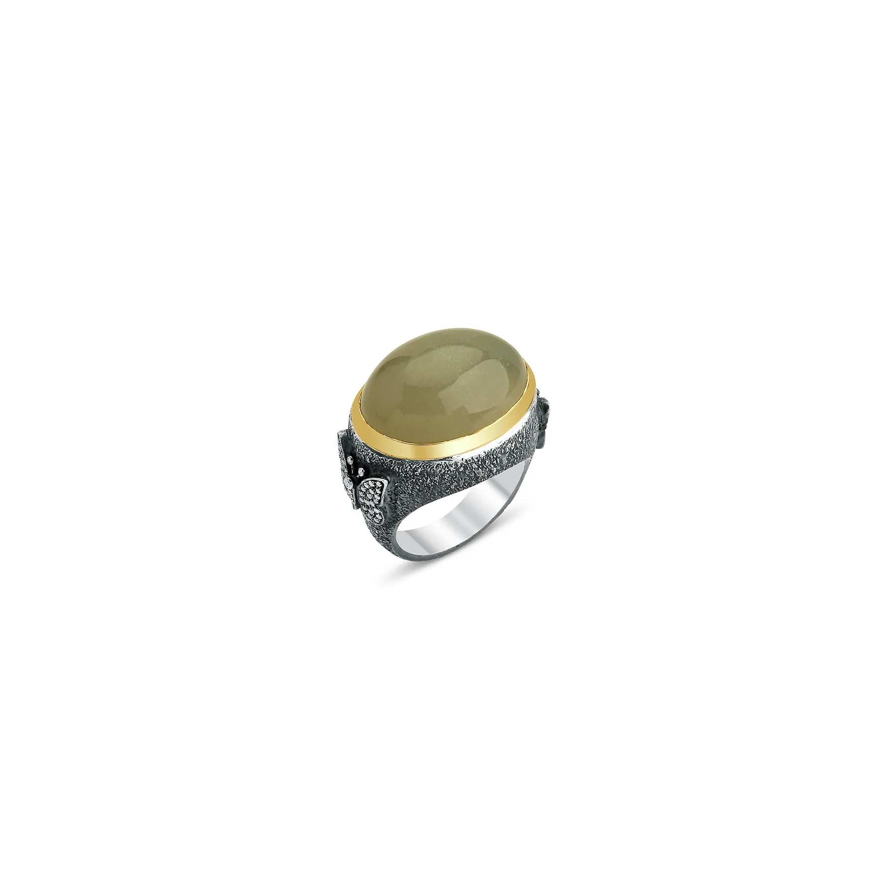 CUTTING GARDEN DOUBLE BUTTERFLY RING-ONE OF A KIND
