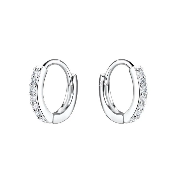 Dainty Studded Huggie Hoop Earrings