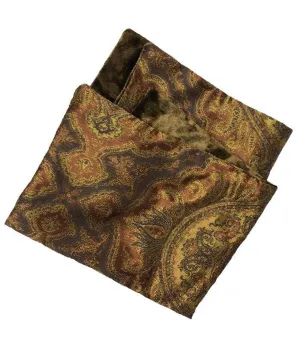 Damask and Bronze Velvet Reversible Napkin