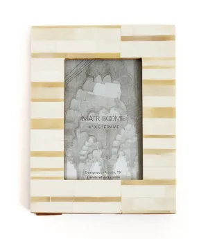 Dari Sandstone Stripe 4x6 Picture Frame - Hand Carved Bone