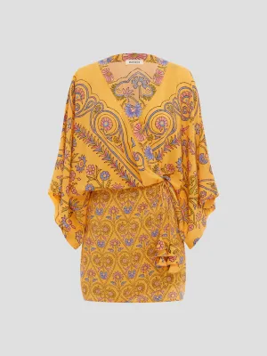 Darjeeling Silk Mini Robe Dress